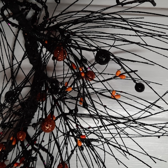 Wreath Glitter Spider Web Halloween Door Wall Decor Spiders Whimsical Fun - Picture 2 of 6
